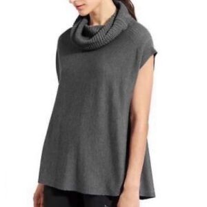 ATHLETA WOOL BLEND SLEEVELESS GRAY SWEATER